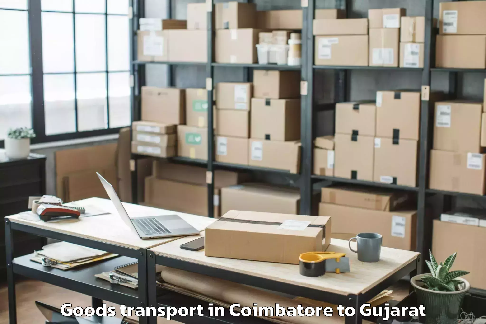 Coimbatore to Damnagar Goods Transport Booking